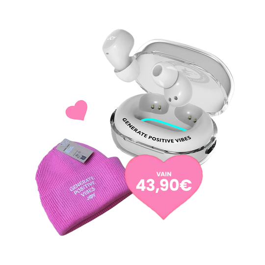 Cuffie Koru Berretto JOY bianco e splendido